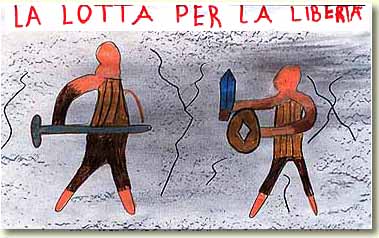 Scena di duello - prima et del Ferro (da Naquane roccia 35)