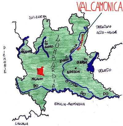 mappa della Lombardia